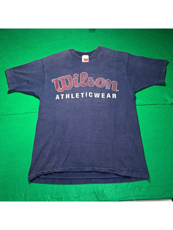 Wilson Other - Vintage 80s 90s Wilson Athleticwear T Shirt Spellout Navy Blue Made in USA Large